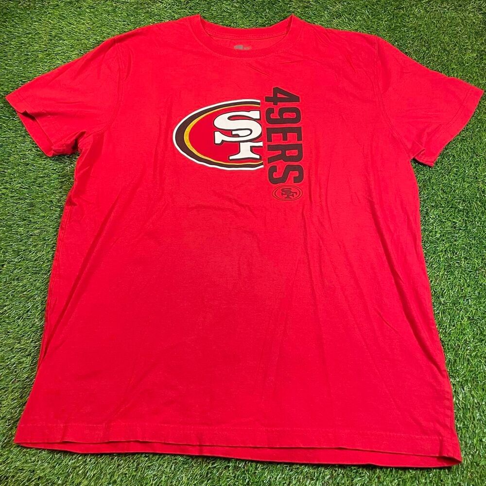 New Era San Francisco 49ers bright red cotton t-shirt with black graphic logo XL